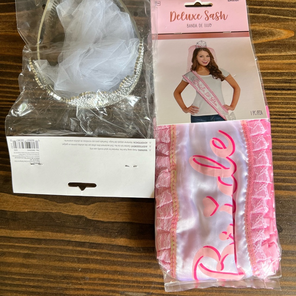 Bride Sash and Tiara Set